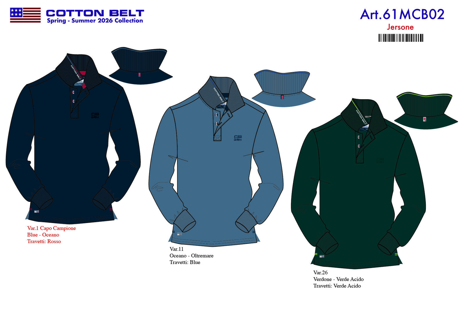 MUŠKA POLO MAJICA M/L 61MCB02 Tellini S.R.L. Veleprodajna odjeća